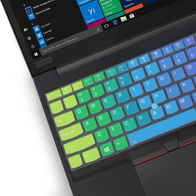 MUBUY-GOL Keyboard Cover for 15.6" Lenovo ThinkPad E15 Gen 4/3/2, ThinkPad L15 Gen 2/1, ThinkPad T15 T15p T15g P15 P15s P15v Gen 3/2/1, ThinkPad E580 E590 E595 L580 L590 P52 P53 P72 P73 T570 T575 T580 T590 -RB - Image 3